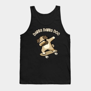 Dabbing Dog Pug Skate Tank Top